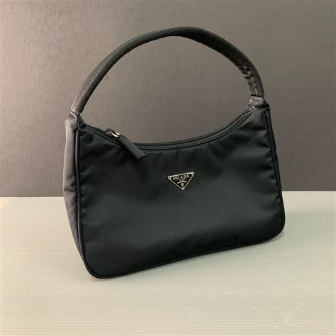 black nylon prada bag mini hobo|pre owned prada nylon bag.